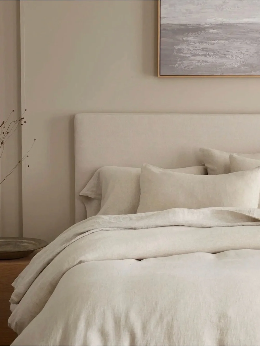 Quince European Linen Duvet Cover Set | Full/Queen | Natural Chambray